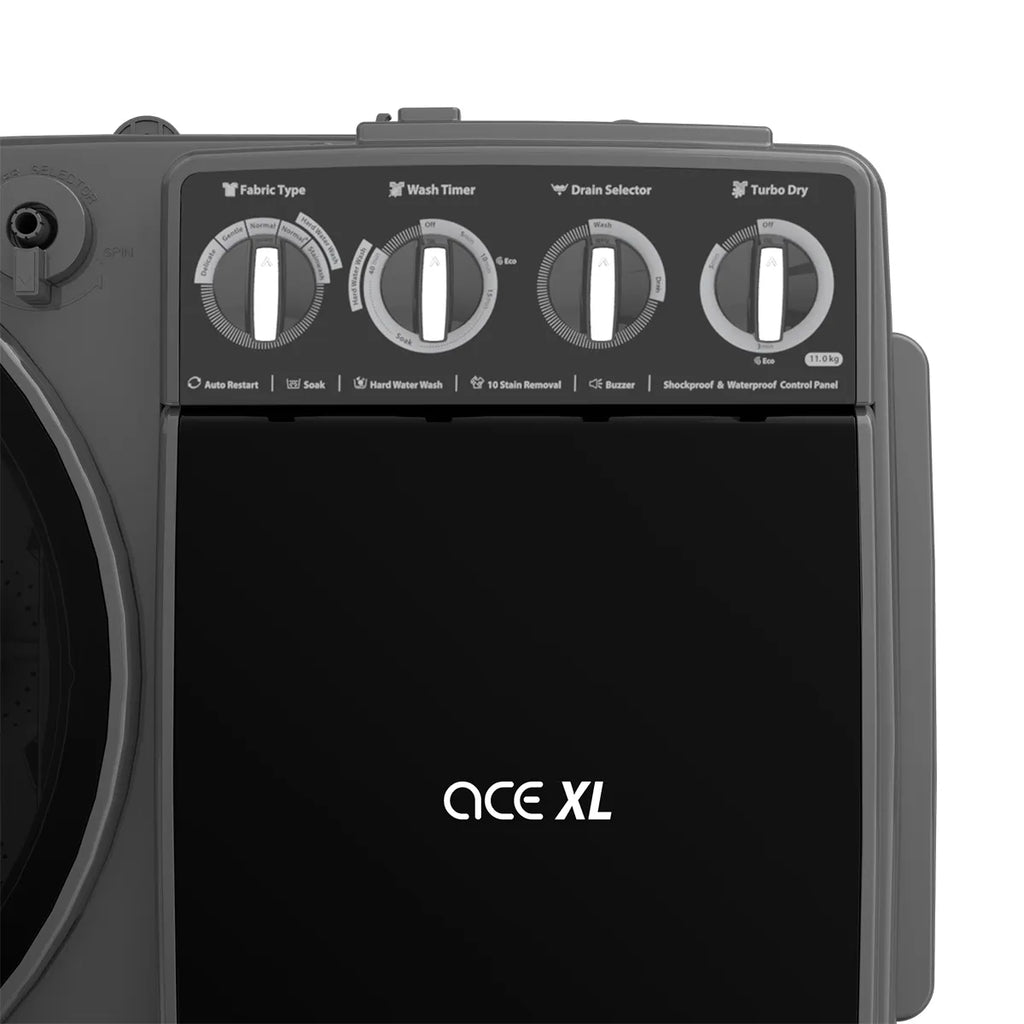 WHIRLPOOL | 5 STAR | 11 KG | SEMI AUTOMATIC | TOP LOAD | ACE XL 11 DMIX GRAPHITE GREY