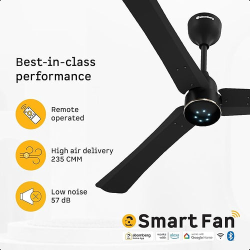 ATOMBERG | CELLING FAN | 1200 MM BLDC |RENESA HALO SMART| WHITE BLACK