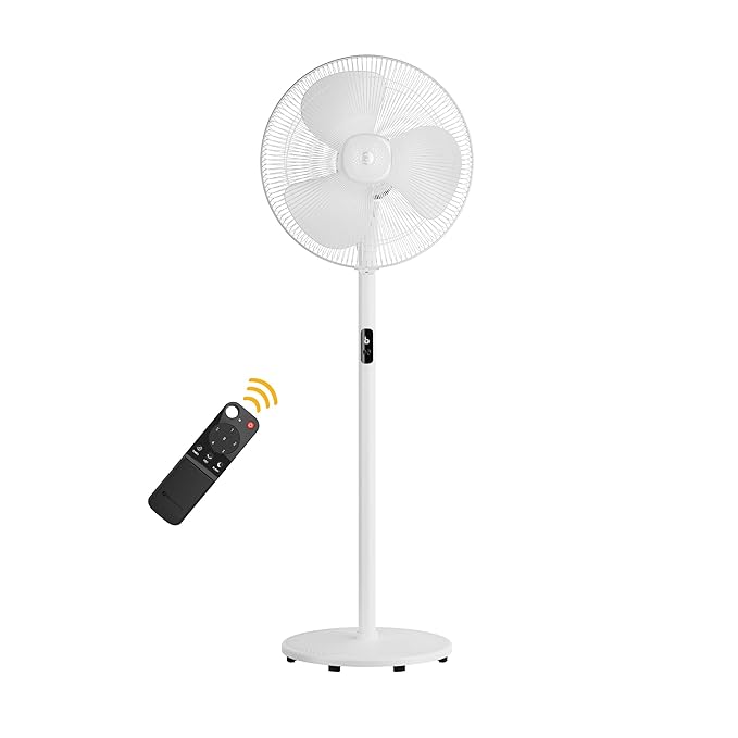 ATOMBERG | PEDESTAL FAN |  400 MM BLDC | RENESA SWING | SNOW WHITE