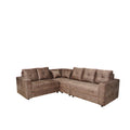 L-SHAPED CORNER SOFA | BROWN | MZ 2002